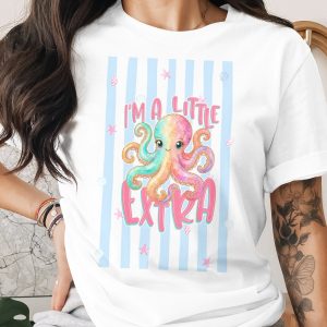 Comfort Colors® I'm A Little Extra Octopus T-Shirt, Cute Watercolor Ocean Tee, Funny Marine Life Shirt, Pastel Sea Creature Top, Gift for