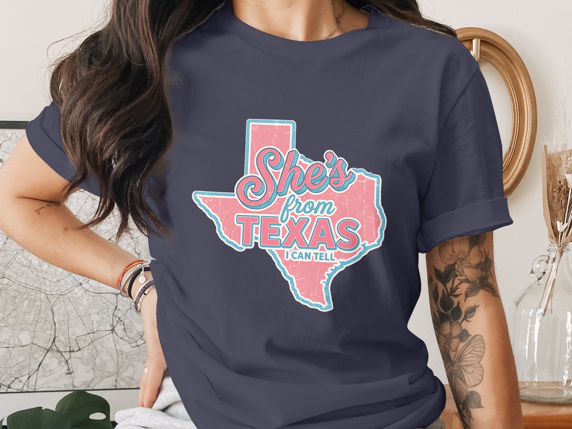 She's From Texas T-Shirt, Texas I Can Tell Tee, Vintage Texas Women's Shirt, Retro Texas Pride Top, Southern Girl Gift for Her, Texas Lover - Image 3