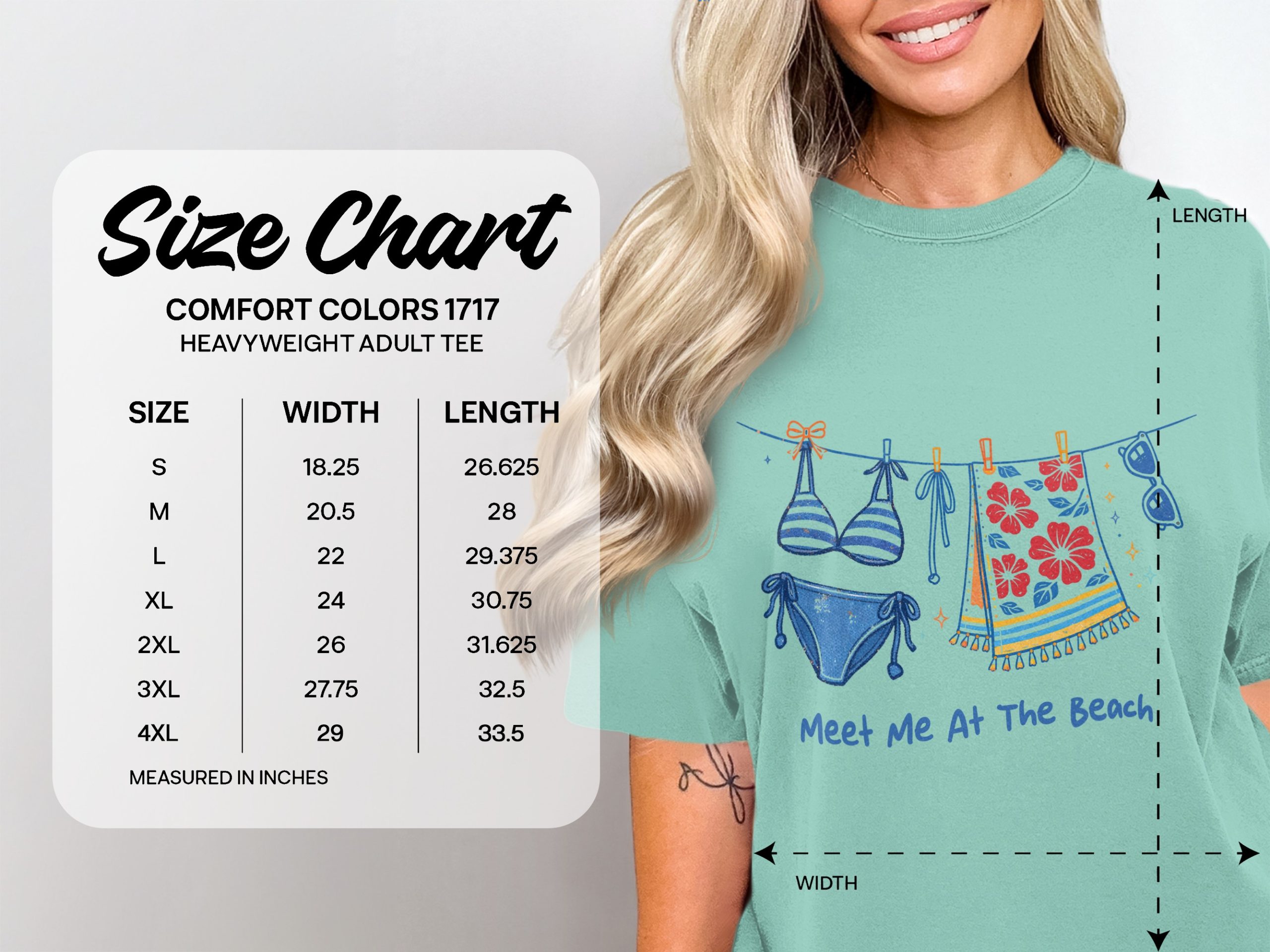 Meet Me At The Beach T-Shirt, Summer Vacation Tee, Coastal Graphic Apparel, Beach Lover Gift for Her, Relaxed Holiday Trip Shirt - Image 4