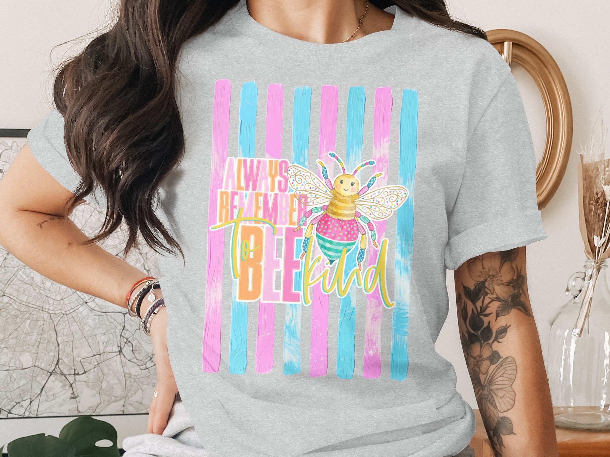 Comfort Colors ® Always Remember to Bee Kind T-Shirt, Whimsical Bee Shirt, Positive Message Tee, Bright Inspirational Gift, Teacher Kindness - Image 2