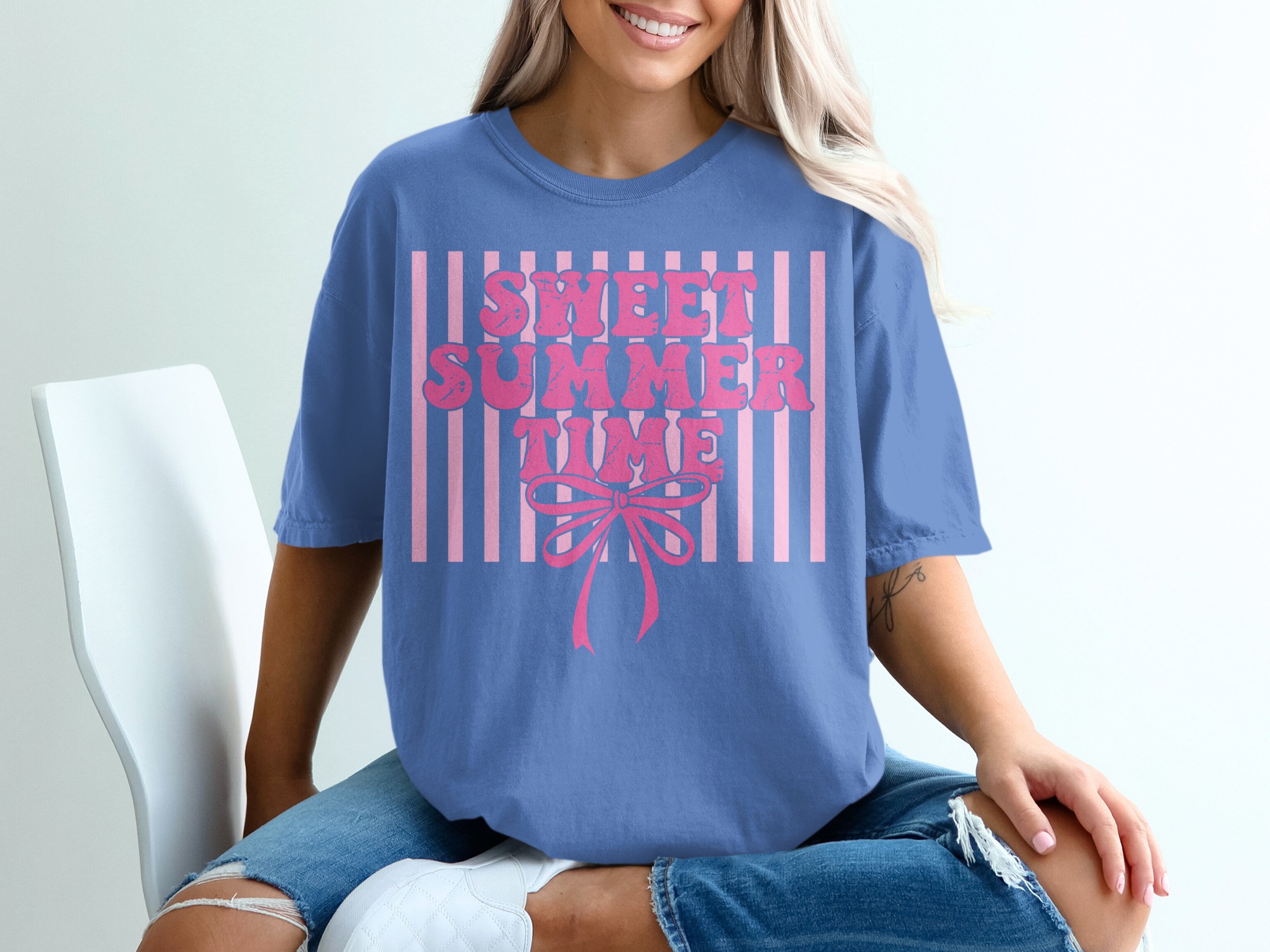 Sweet Summer Time T-Shirt, Retro Pink Vibe Tee, Y2K Aesthetic Vacation Top, Beach Trip Outfit Gift For Her - Image 20