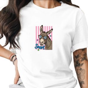 Comfort Colors® Smart Donkey T-Shirt, Funny Animal Tee, Cute Donkey with Glasses Shirt, Humorous Graphic Apparel, Quirky Gift Idea