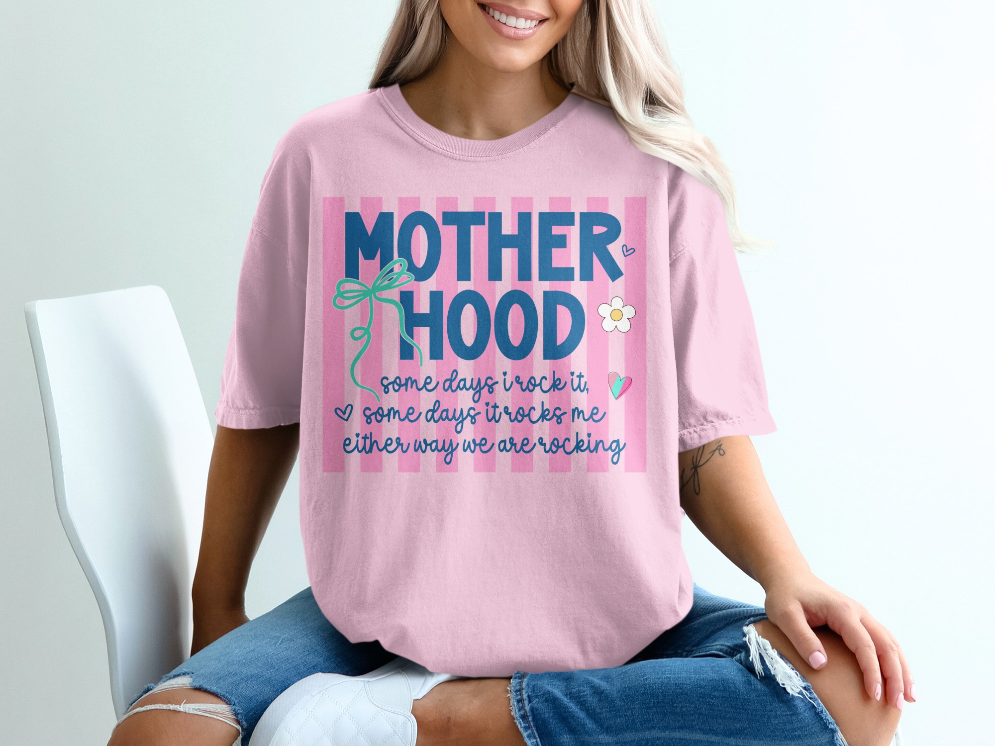Comfort Colors® Motherhood T-Shirt, Mom Life Shirt, Some Days I Rock It Tee, Funny Motherhood Gift for New Mom, Mama Shirt, Cute Mom Gift - Image 17