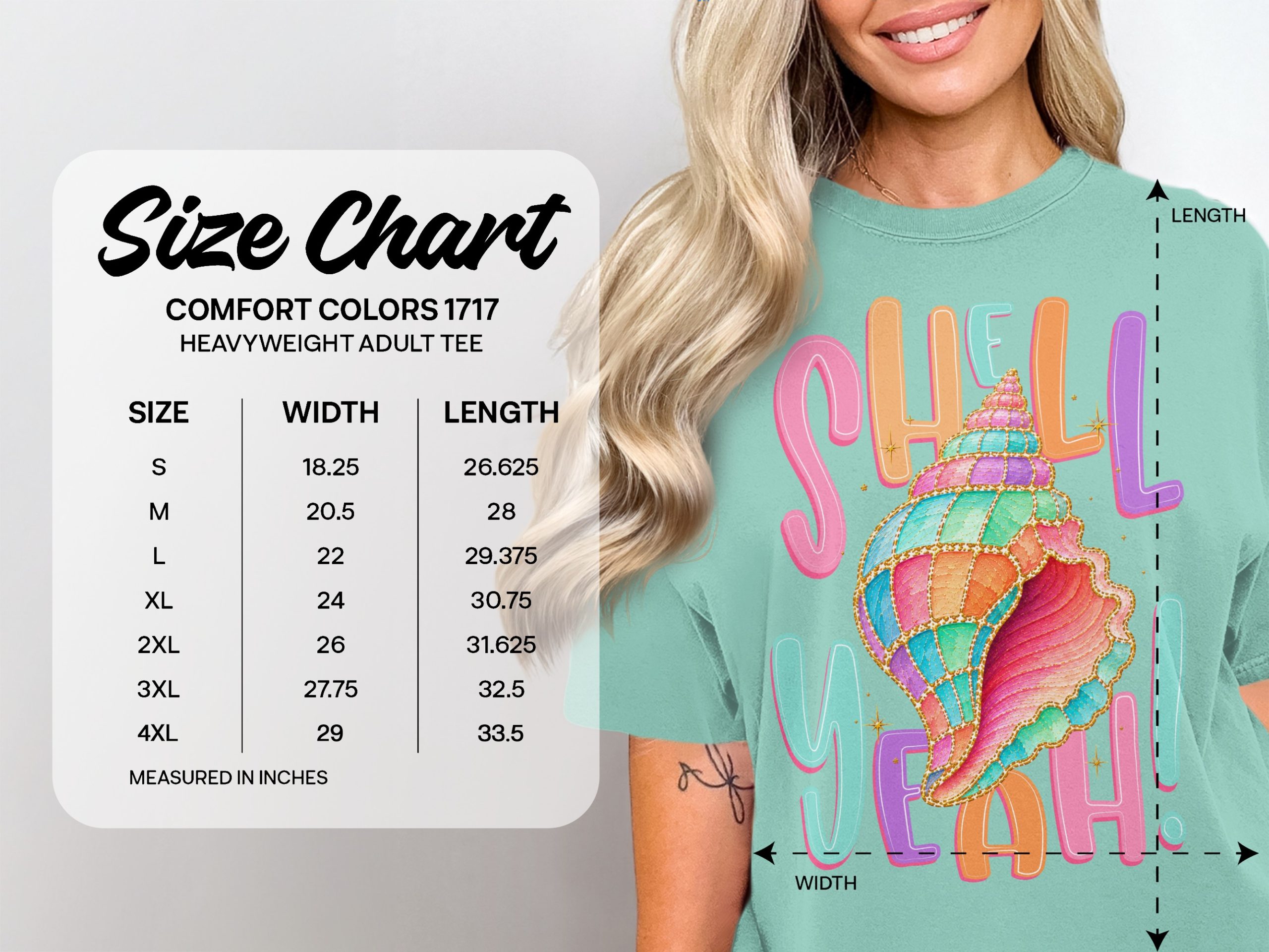 Shell Yeah T-Shirt, Funny Seashell Shirt, Pastel Ocean Beach Tee, Cute Vacation Top, Mermaid Core Style Gift for Her - Image 6