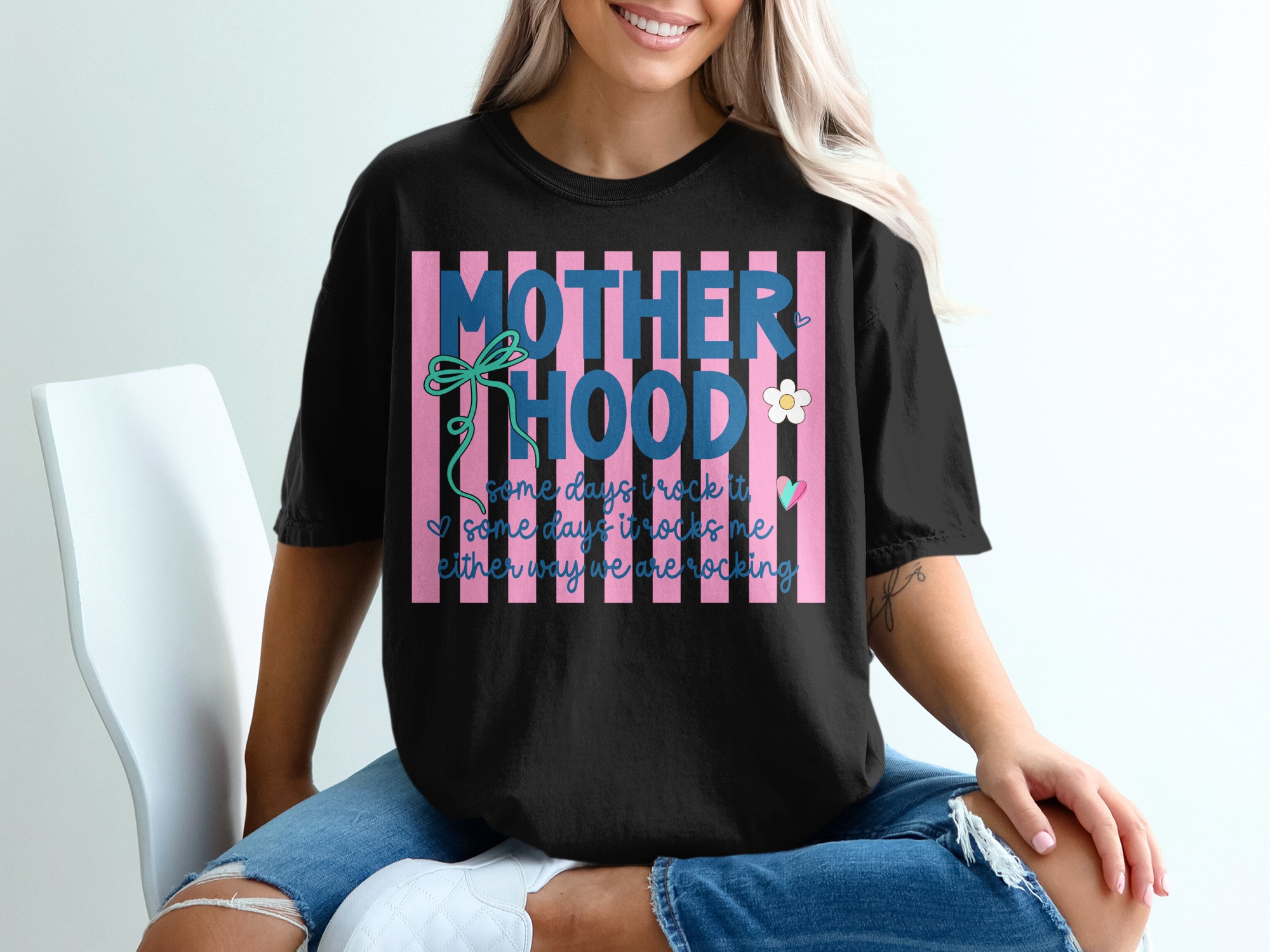 Comfort Colors® Motherhood T-Shirt, Mom Life Shirt, Some Days I Rock It Tee, Funny Motherhood Gift for New Mom, Mama Shirt, Cute Mom Gift - Image 8