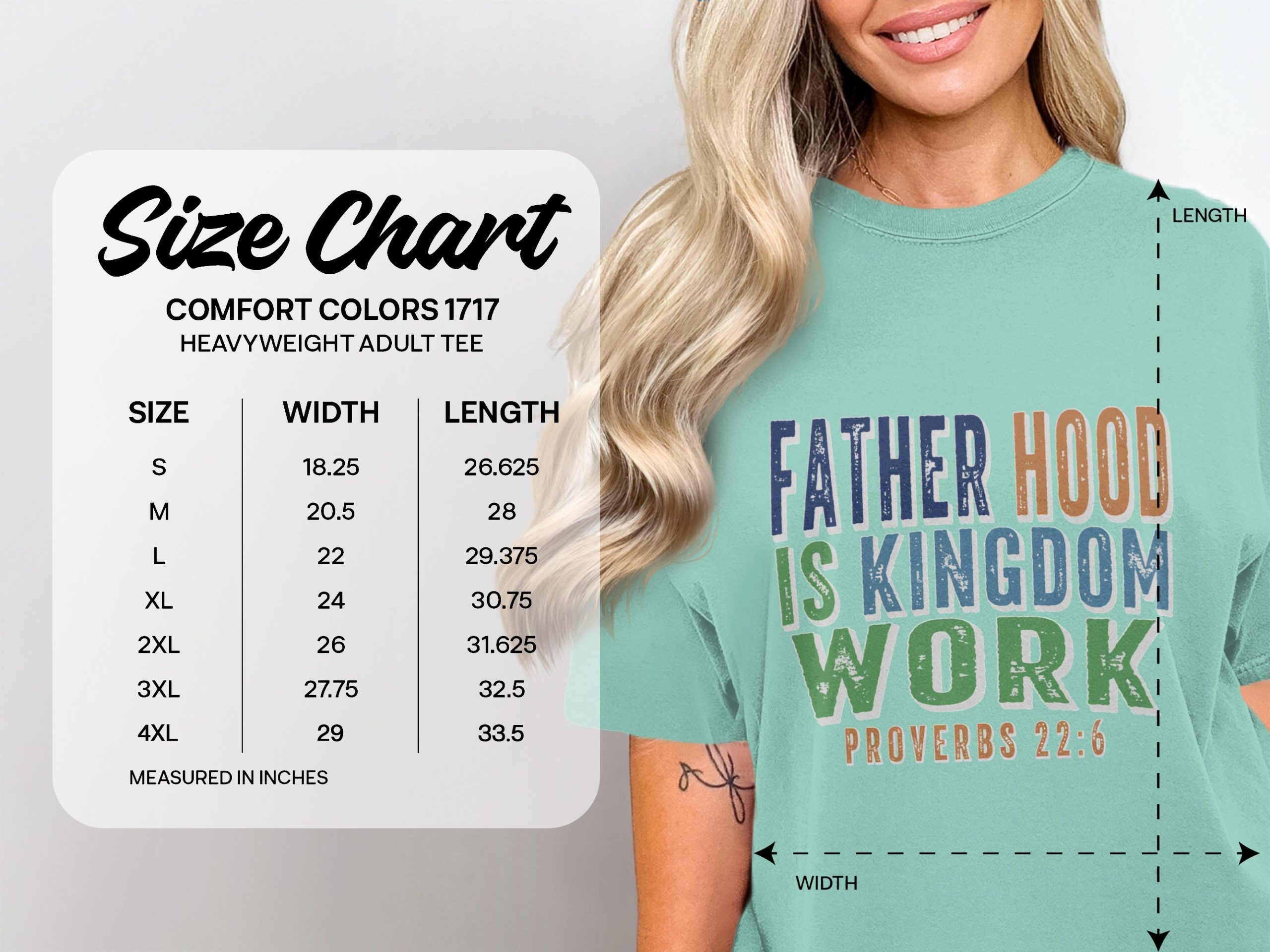 Fatherhood Is Kingdom Work T-Shirt, Christian Dad Shirt, Proverbs 22:6 Faith Based Tee, Godly Father Gift, Religious Dad Apparel, Vintage - Image 4