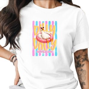 Comfort Colors ® Silly Sally Summer Club T-Shirt, Funny Goose Tee, Cute Heart Sunglasses Graphic, Retro Summer Vibe Shirt, Vacation Lake