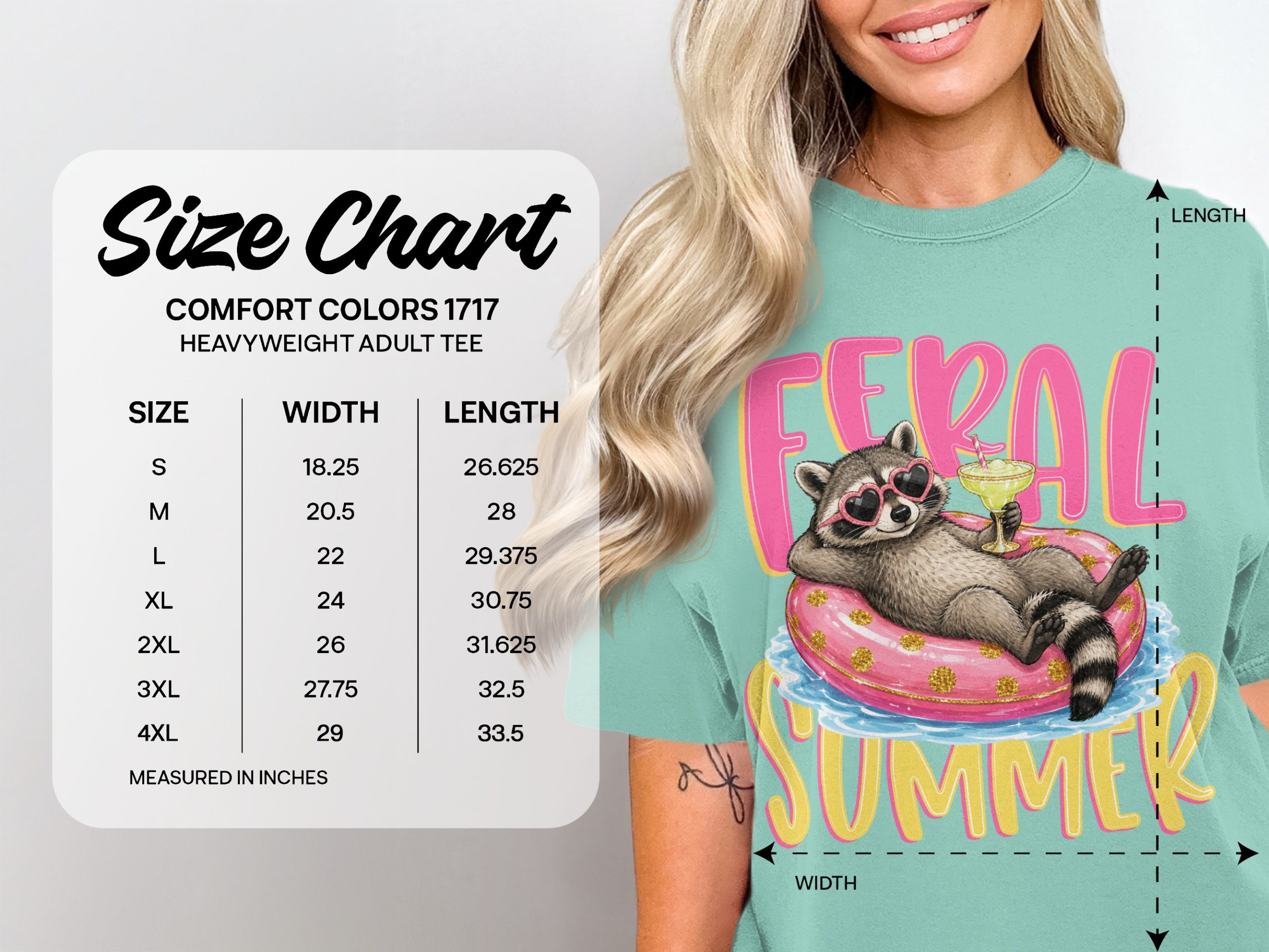 Feral Summer Raccoon T-Shirt, Funny Animal Lover Tee, Vacation Mode Shirt, Unbothered Raccoon Gift for Her, Cute Graphic Top - Image 6