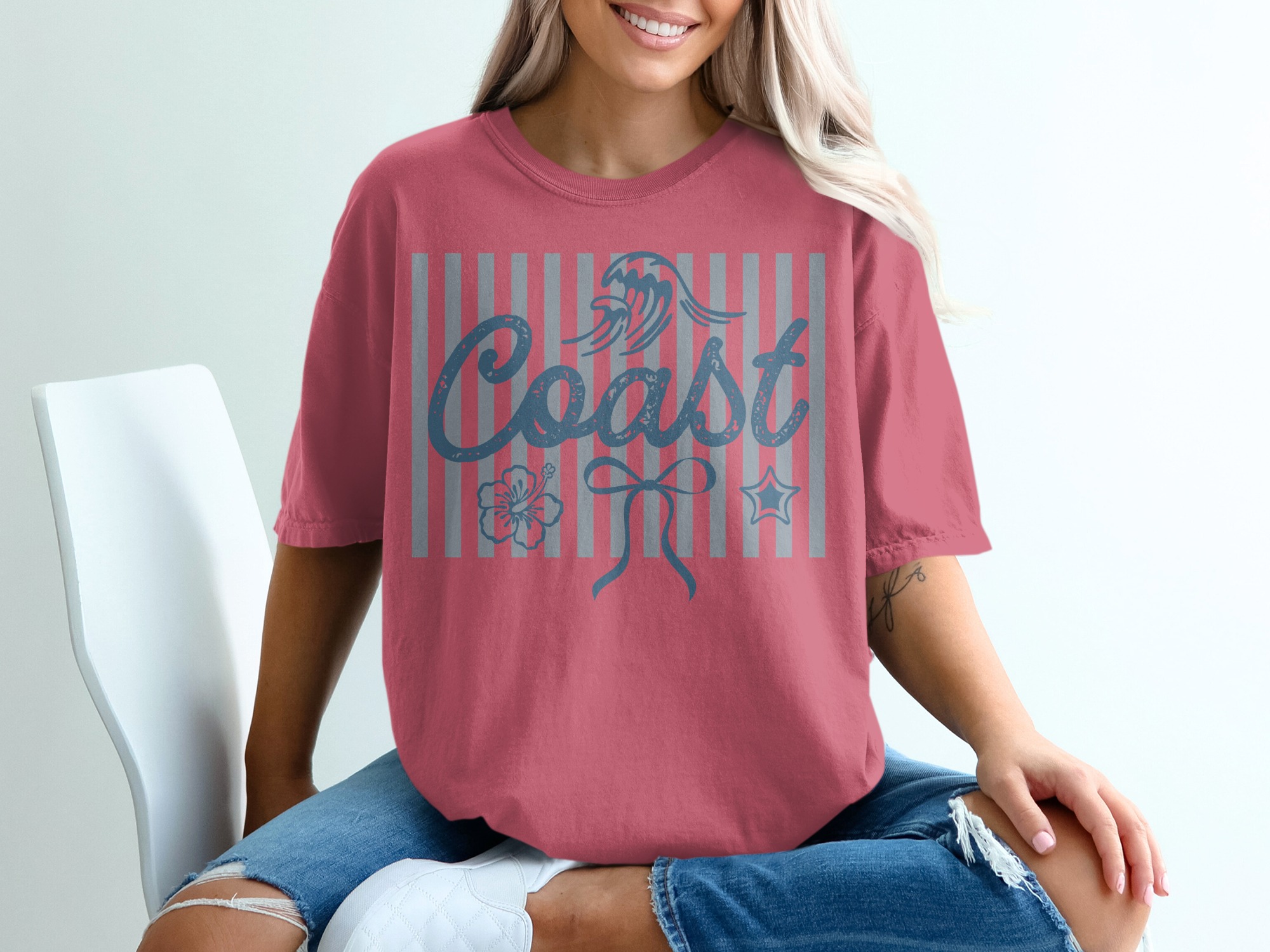Coast T-Shirt, Beach Lover Summer Vacation Tee, Coastal Vibe Gift for Her, Nautical Ocean Adventure Apparel, Holiday Travel Top - Image 15
