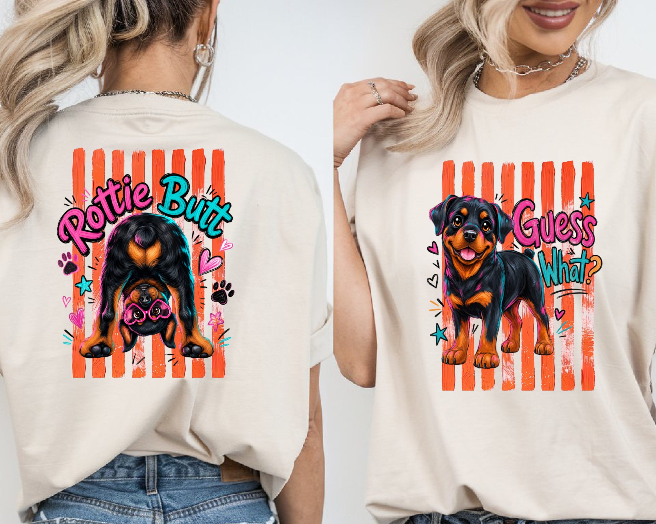 Cute Rottweiler Puppy T-Shirt, Comfort Colors ® Dog Mom Gift, Vibrant Pet Lover Tee, Pop Art Puppy Graphic Shirt, Unique Dog Owner Present - Image 2