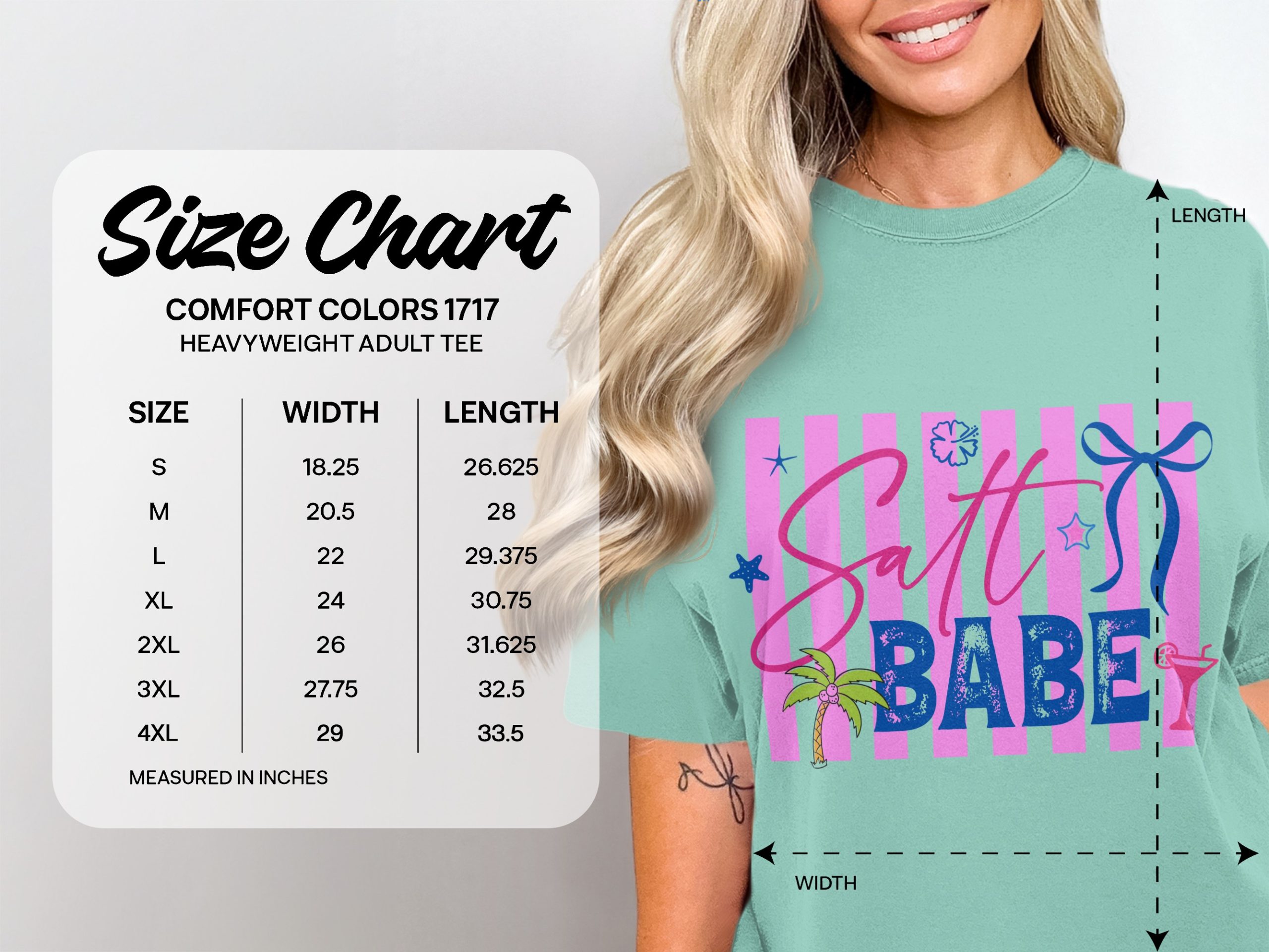 Salt Babe T-Shirt, Beach Lover Gift, Trendy Summer Vacation Tee, Coastal Cowgirl Vibe, Tropical Resort Wear Shirt for Her - Image 6