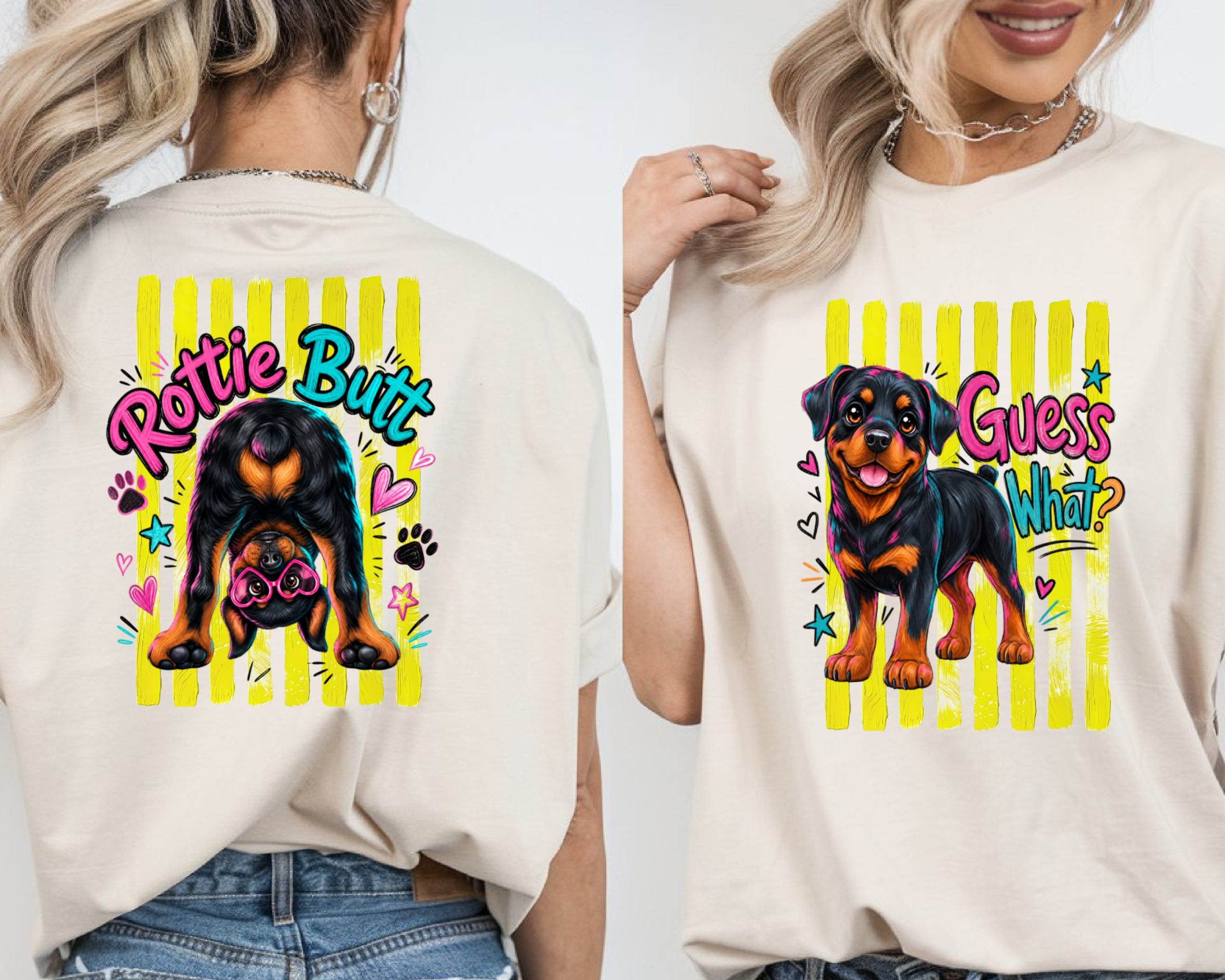 Guess What Rottweiler T-Shirt, Comfort Colors ® Happy Rottie Puppy Dog Lover Tee, Funny Pet Owner Gift, Vibrant Graphic Shirt, Cute Dog Mom - Image 2