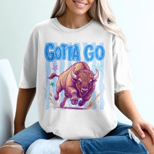 Gotta Go Bison T-Shirt, Comfort Colors ® Running Buffalo Graphic Tee, Wildlife Animal Lover Gift, Outdoorsy Nature Shirt