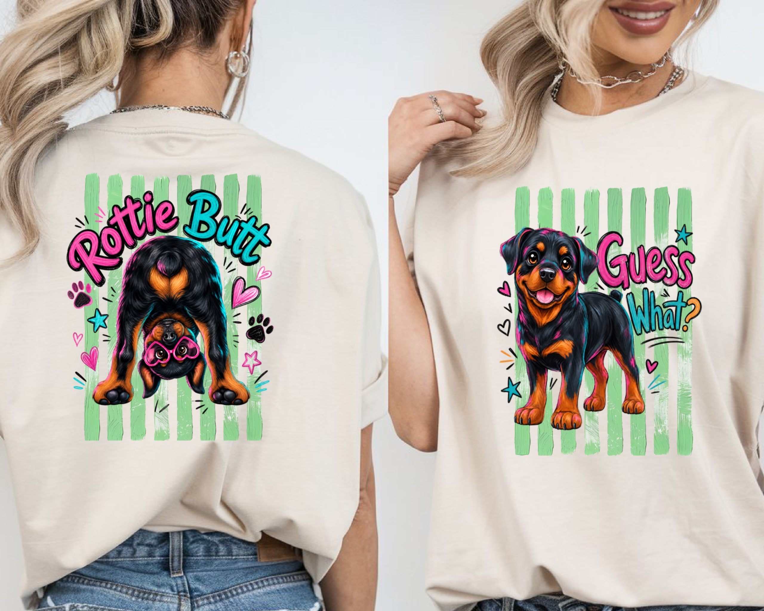 Cute Rottweiler Puppy T-Shirt, Comfort Colors ® Dog Mom Gift Tee, Vibrant 'Guess What?' Dog Lover Shirt for Pet Parents, Funny Dog Graphic - Image 2