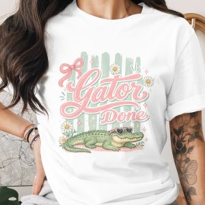 Gator Done PNG Digital Download, Cute Alligator Retro Y2K Design, Southern Preppy Gift for Her, Funny Graduation Tee Sublimation Digital