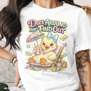 Duck Around And Find Out PNG Digital Download Funny Sassy Duck Sublimation Design Cute Summer Beach Chair Humorous Art File