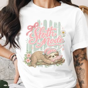 Sloth Mode Digital Design PNG | Cute Sleeping Sloth Graphic for Shirts & Crafts | Cozy Lazy Day Animal Art Download | Relax Vibe Digital