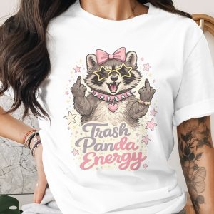 Trash Panda Energy Raccoon Middle Finger PNG Digital Download, Sassy Raccoon Clipart, Funny Animal Sublimation Design