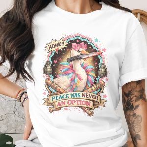 Honk Peace Was Never An Option Goose Digital PNG, Chaotic Cute Meme Art, Bloody Knife Animal, Funny Gamer Print, Alt Aesthetic Gift