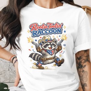Rootin Tootin Raccoon PNG Digital Download, Cowboy Patriotic Western Wild Animal Sublimation Design for 4th of July Tee Shirt