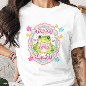 Frog-et About It Cute Frog PNG Digital Download | Kawaii Toad Lover Art, Whimsical Cottagecore Aesthetic, Funny Quote Design File