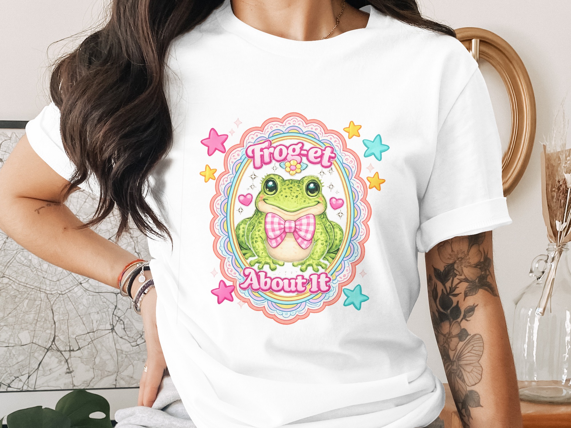 Frog-et About It Cute Frog PNG Digital Download | Kawaii Toad Lover Art, Whimsical Cottagecore Aesthetic, Funny Quote Design File