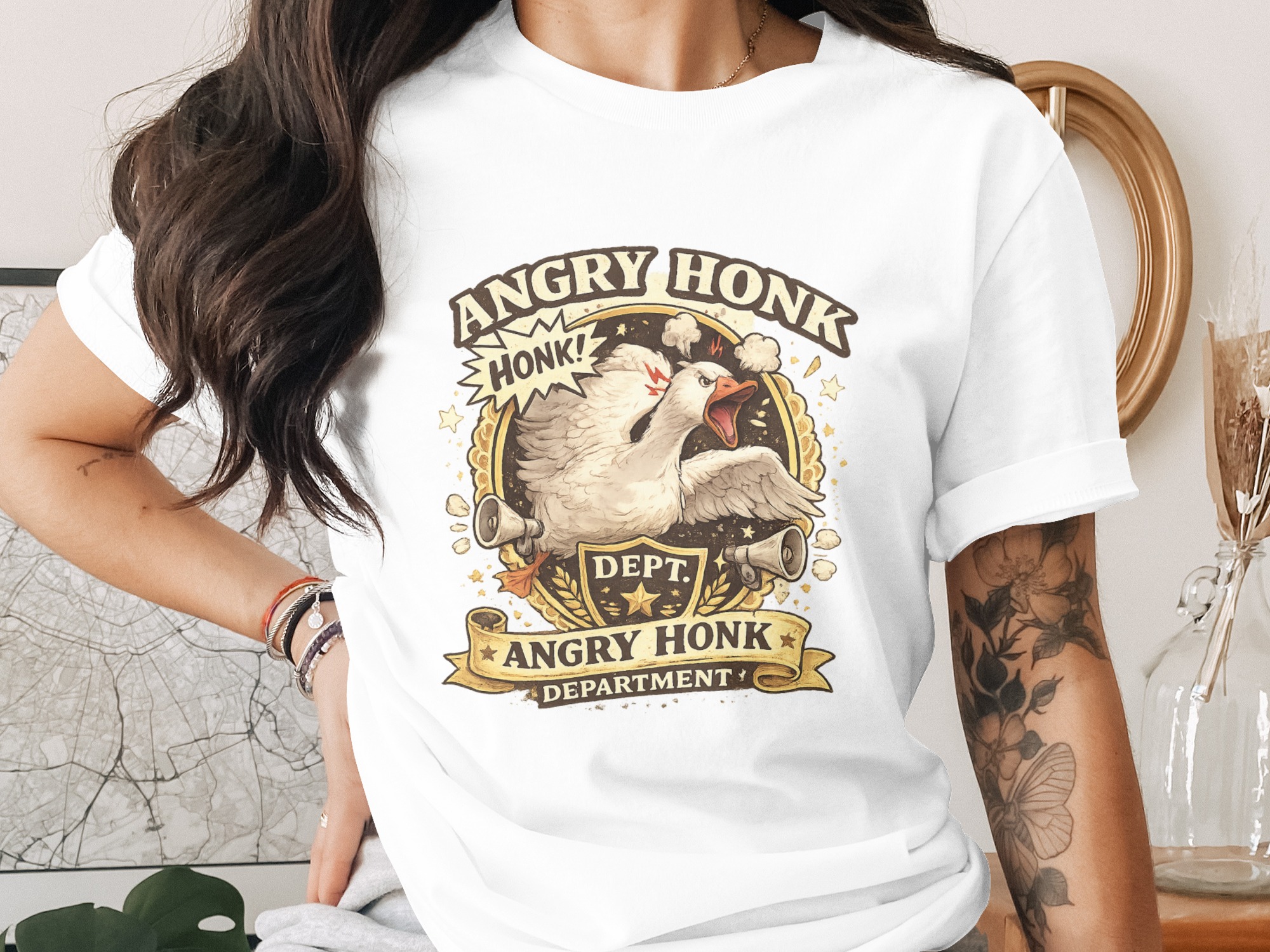 Angry Honk Goose Digital Download PNG File | Funny Honk Dept Design for T-Shirt, Sublimation, Gamer Gift, Meme Fan Art