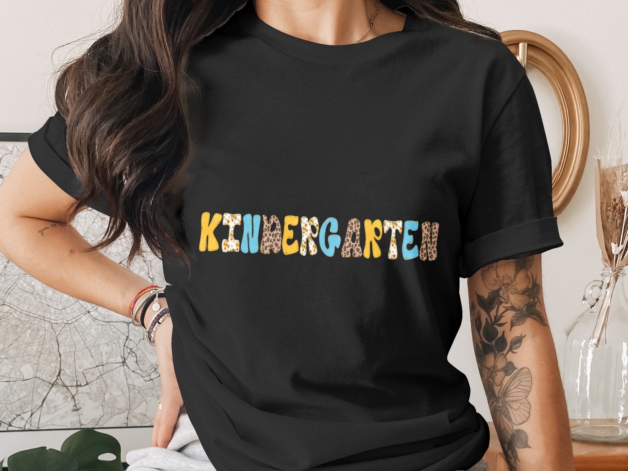 Kindergarten Letters Digital Download, Boho Bulletin Board Decor, Teacher Classroom Display, Back to School Sign PNG - Image 2