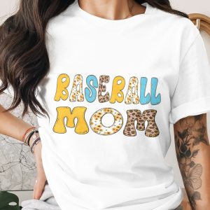 Baseball Mom SVG PNG Digital Download, Sunflower Leopard Print Sports Mama Design, Faux Glitter Game Day Team Mom Gift, Cricut File