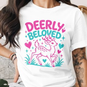 Deerly Beloved Digital Design, Cute Fawn SVG PNG for Baby Shower, Nursery Decor Art, Valentine's Day Gift for Her, Mom to be Animal Lover