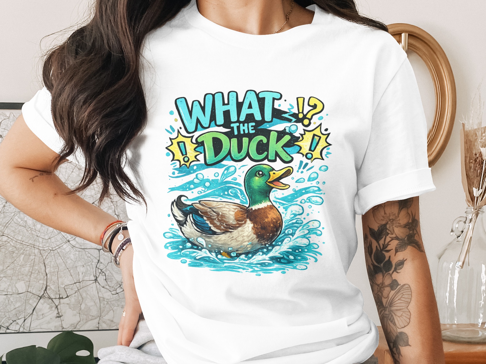 What The Duck Funny Digital Design, Sarcastic Duck Pun SVG PNG, Quirky Animal Lover Gift, Humorous Quote Printable Art File