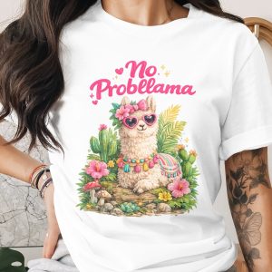 No Probllama Llama Digital PNG SVG, Cute Boho Tropical Design, Funny Animal Art, Llama Lover Gift, Instant Download File