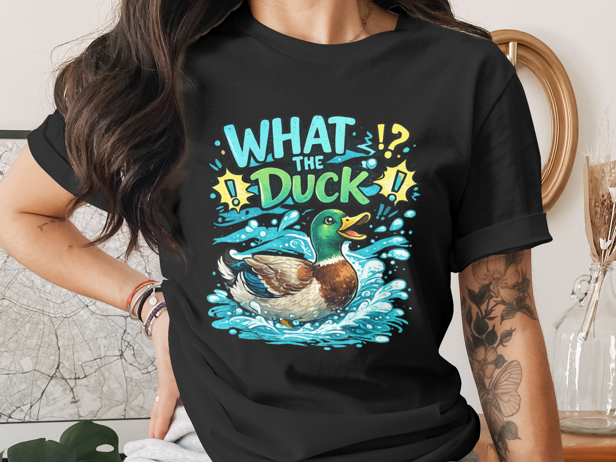 What The Duck Funny Digital Design, Sarcastic Duck Pun SVG PNG, Quirky Animal Lover Gift, Humorous Quote Printable Art File - Image 2