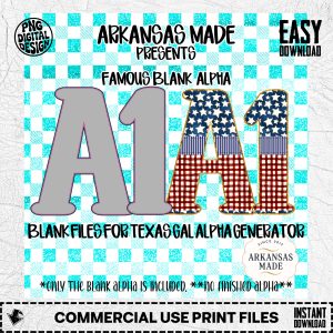 Famous Blank Alpha Digital PNGs for Texas Gal Alpha Generator - Versatile Crafting Files for Custom Designs