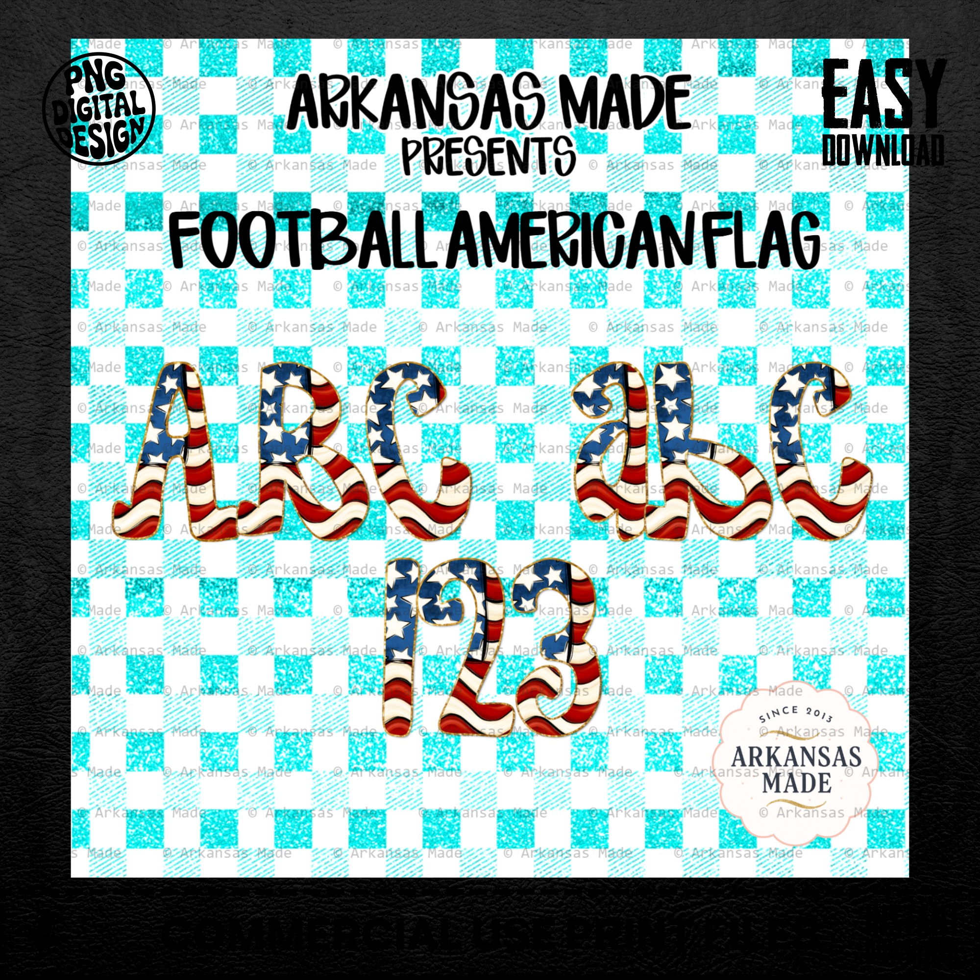 American Flag Alphabet PNG, Patriotic Stars Stripes Numbers Digital Alpha Pack, 4th of July Sublimation Design - Image 3