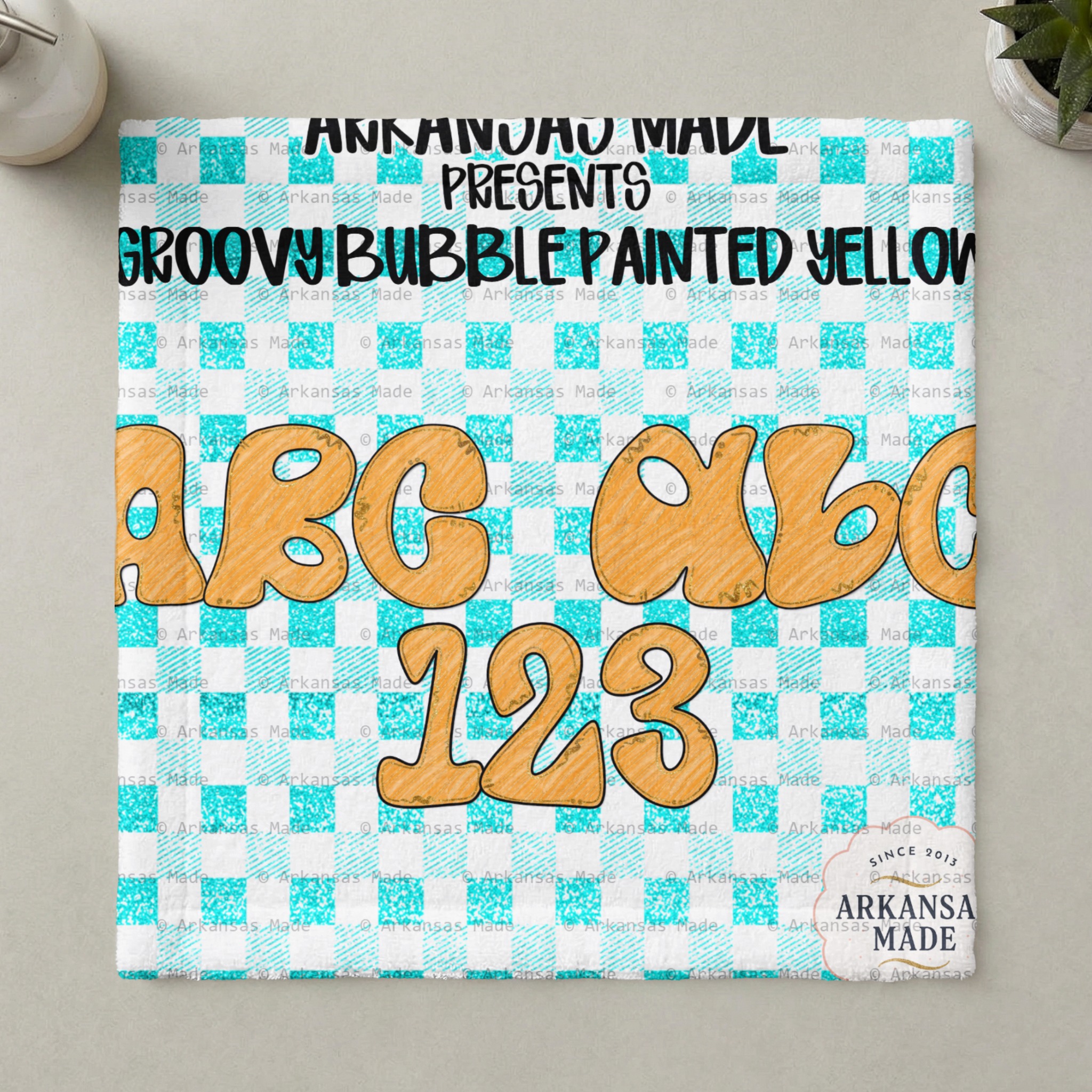 Groovy Bubble Letters Digital Alpha PNGs | Retro Painted Font 70s Style Alphabet Numbers Pack for Sublimation Crafts - Image 4