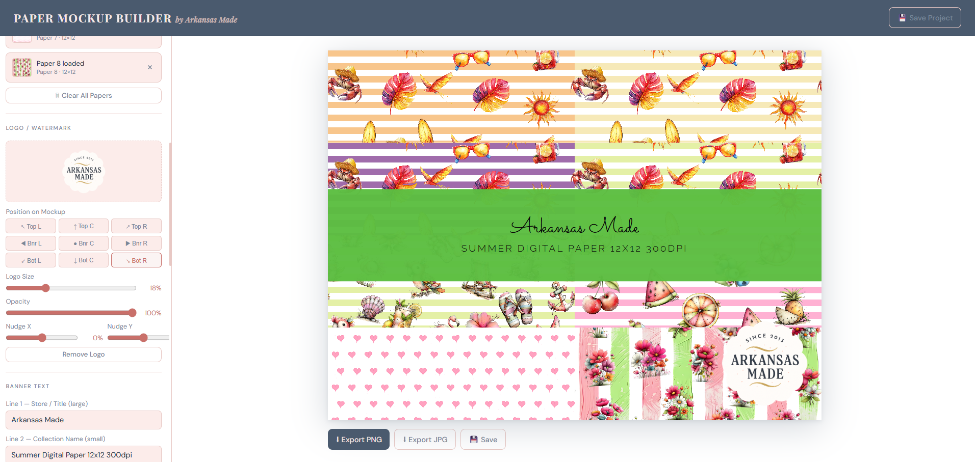 Paper Mockup Builder — Create Professional Digital Paper Listing Images | No Photoshop Needed | Instant Browser Tool for Digital Crafters - Image 13