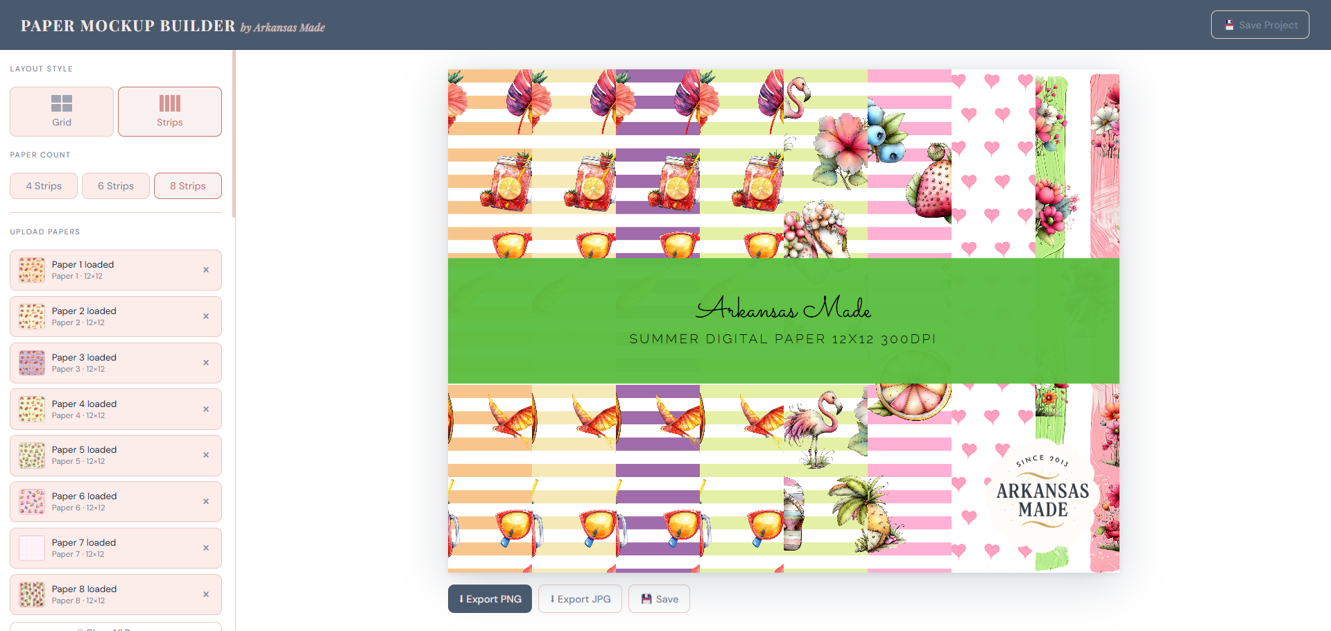 Paper Mockup Builder — Create Professional Digital Paper Listing Images | No Photoshop Needed | Instant Browser Tool for Digital Crafters - Image 5