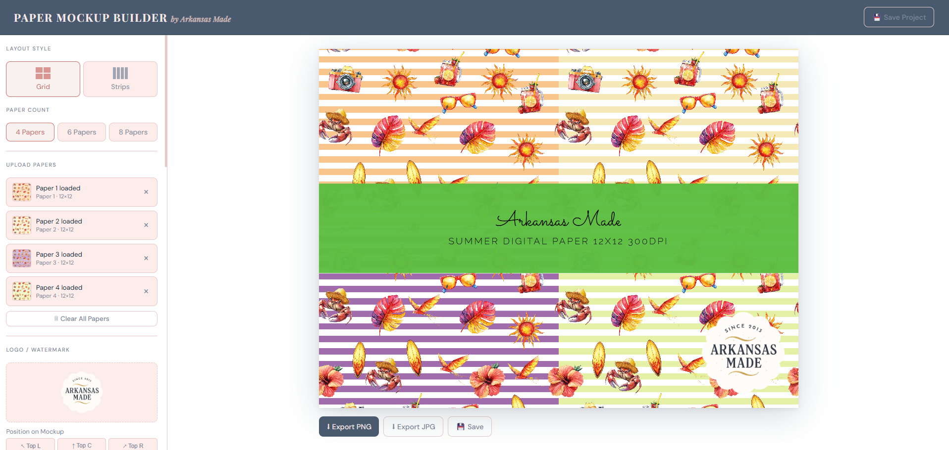 Paper Mockup Builder — Create Professional Digital Paper Listing Images | No Photoshop Needed | Instant Browser Tool for Digital Crafters - Image 4