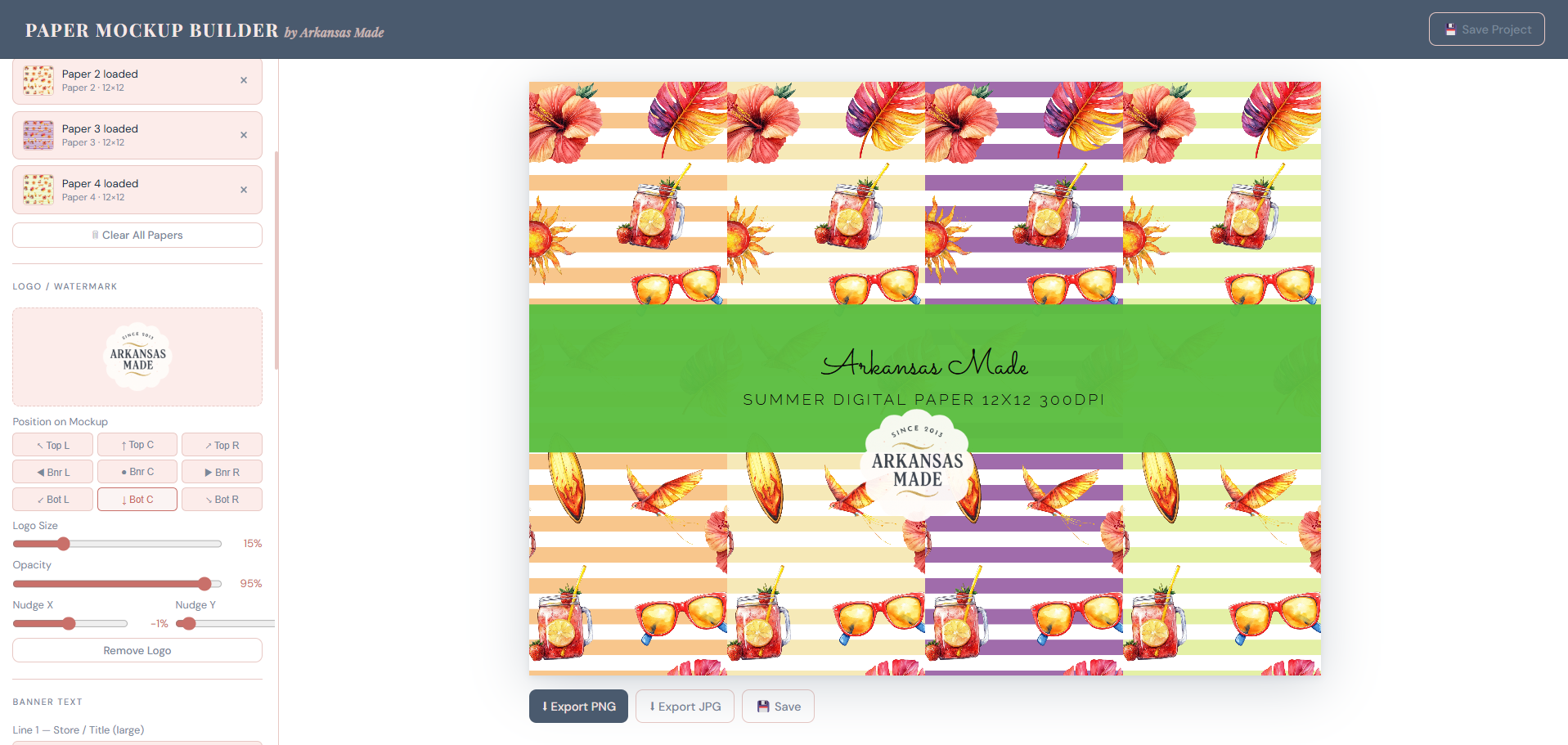 Paper Mockup Builder — Create Professional Digital Paper Listing Images | No Photoshop Needed | Instant Browser Tool for Digital Crafters - Image 3