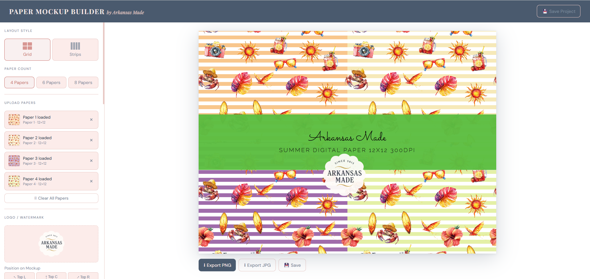 Paper Mockup Builder — Create Professional Digital Paper Listing Images | No Photoshop Needed | Instant Browser Tool for Digital Crafters - Image 2