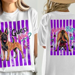 Vibrant Belgian Malinois T-Shirt, Comfort Colors ® Dog Lover Tee, Artistic Pet Design, Playful Malinois Gift for Her