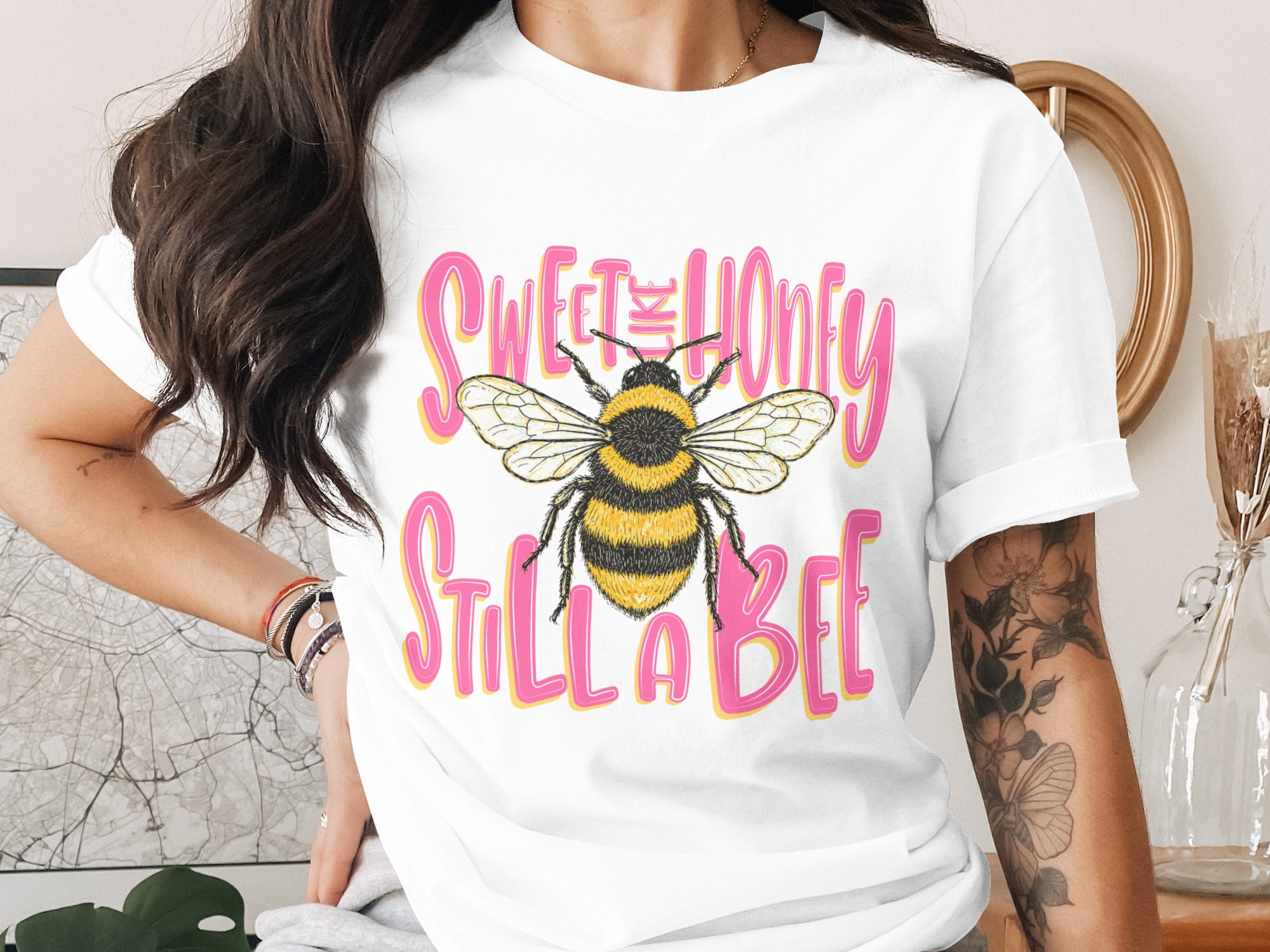 Sweet Like Honey Still A Bee T-Shirt, Sassy Bumblebee Shirt, Funny Bee Lover Tee, Cute Nature Lover Gift for Her, Women's Empowerment Top