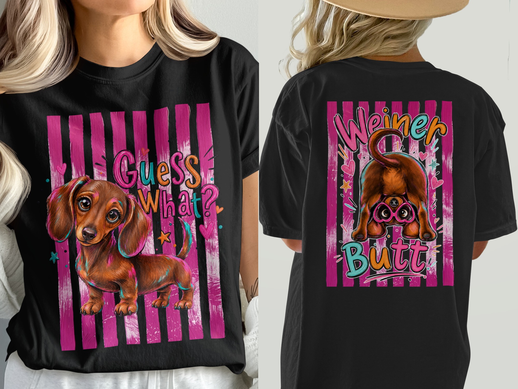 Dachshund T-Shirt, Comfort Colors ® Wiener Dog Shirt, Guess What Colorful Puppy Tee, Cute Dog Mom Gift, Vibrant Pet Lover Apparel, Playful - Image 5