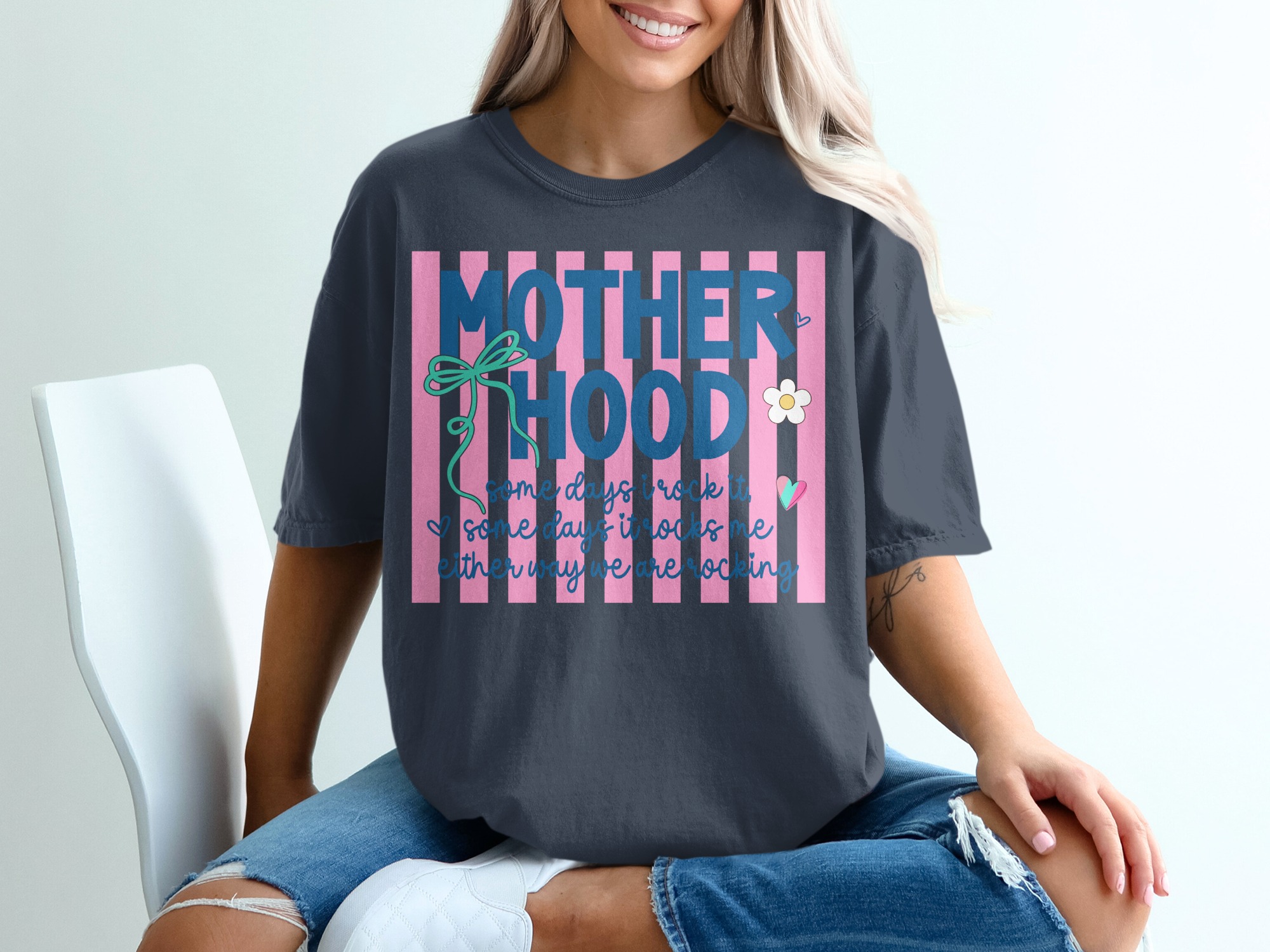 Comfort Colors® Motherhood T-Shirt, Mom Life Shirt, Some Days I Rock It Tee, Funny Motherhood Gift for New Mom, Mama Shirt, Cute Mom Gift - Image 12