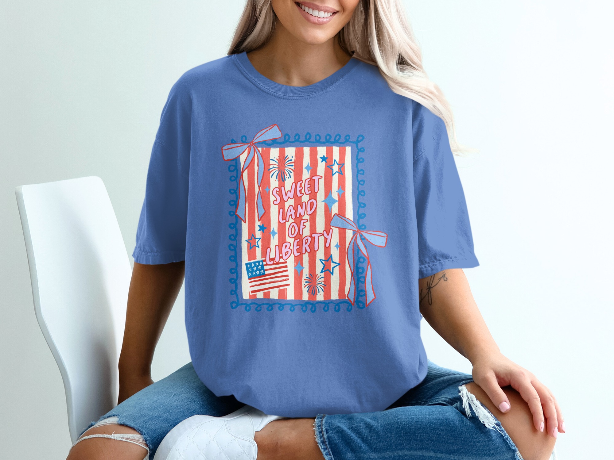 Sweet Land of Liberty T-Shirt, Patriotic American Flag Tee, Vintage Fourth of July USA Shirt, Independence Day Celebration Gift - Image 20