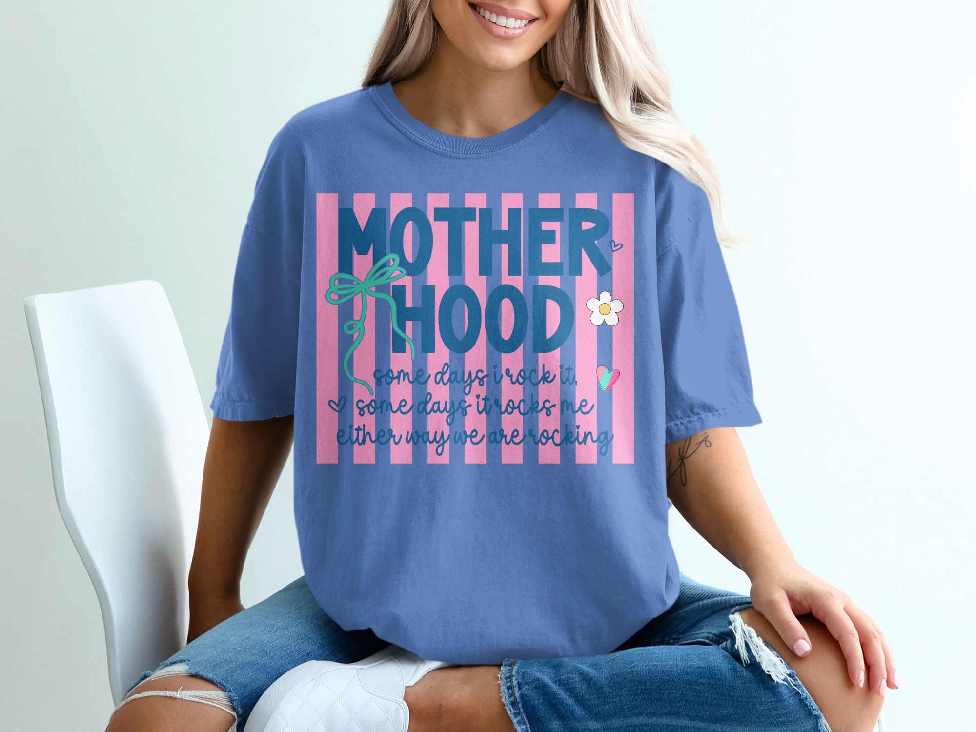 Comfort Colors® Motherhood T-Shirt, Mom Life Shirt, Some Days I Rock It Tee, Funny Motherhood Gift for New Mom, Mama Shirt, Cute Mom Gift - Image 20