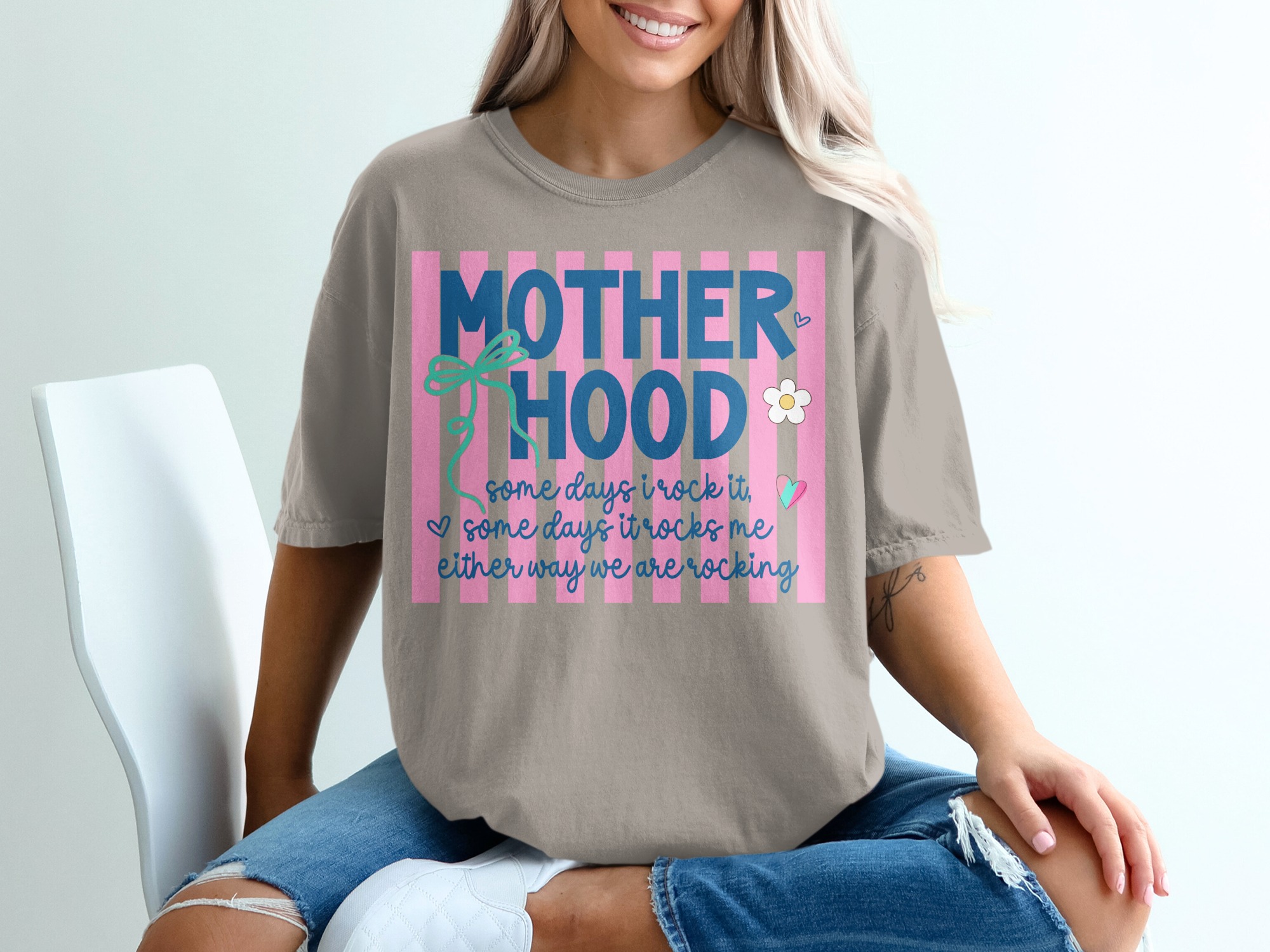 Comfort Colors® Motherhood T-Shirt, Mom Life Shirt, Some Days I Rock It Tee, Funny Motherhood Gift for New Mom, Mama Shirt, Cute Mom Gift - Image 11