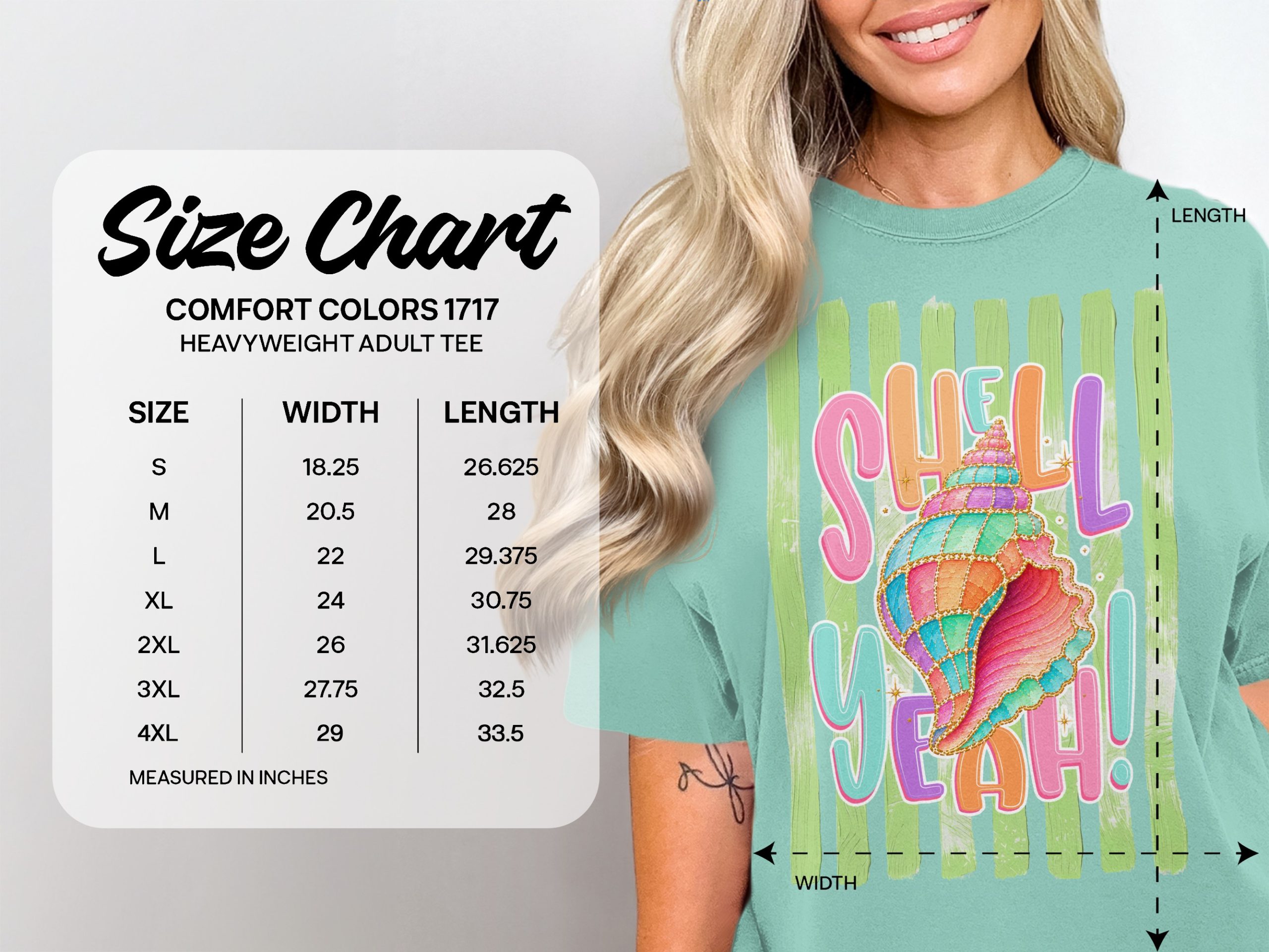 Comfort Colors® Shell Yeah T-Shirt, Vibrant Seashell Beach Tee, Retro Summer Vacation Shirt, Coastal Ocean Lover Gift - Image 5