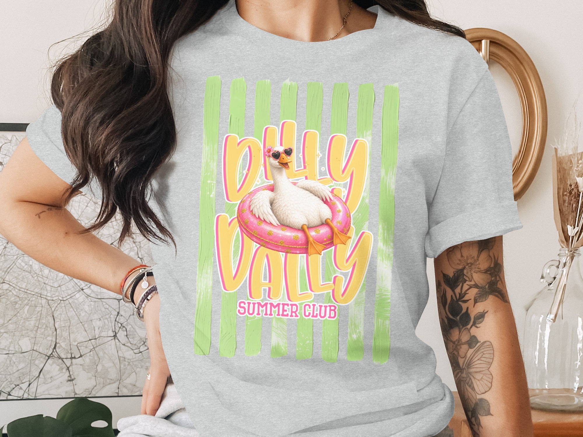 Comfort Colors® Billy Vally Summer Club T-Shirt, Cool Duck Vacation Tee, Retro Summer Shirt, Preppy Beach Vibe Graphic Tee, Fun Quirky Gift - Image 2